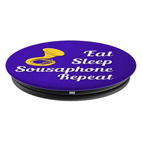 Sousaphone Player Gift - Eat Sleep Sousaphone Repeat - Blue - PopSockets Grip and Stand for Phones and Tablets