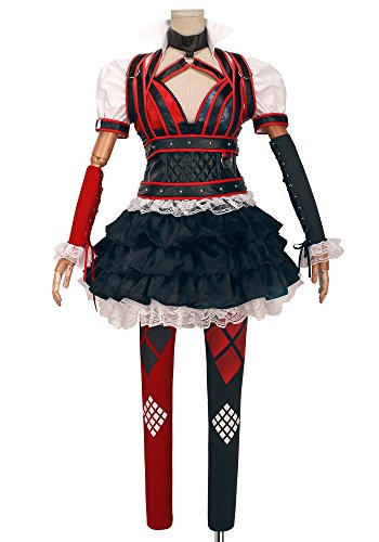 Cosonsen Batman Arkham Asylum City Harley Quinn Cosplay Costume Any Size Custom Made