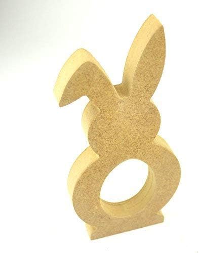 18mm MDF Wooden Freestanding Bunny/Rabbit, Easter, Creme Egg Holder - (200mm) 20cm - by Laser Crafts (20cm)