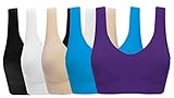 Ouno 5 Pack Womens Seamless Wirefree Sleep Bra