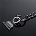 VOMA Bling Bands Compatible for Apple Watch Band 42mm 44mm iWatch Series 5/4/3/2/1, Diamond Rhinestone Stainless Steel Metal Jewelry Bracelet Bangle Wristband Strap(Bangle Black 42mm 44mm)