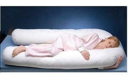 Comfort U Total Body Pillow Cover Only Case 100 Cotton White