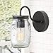 LNC Wall Sconce Mason Jar Lights Farmhouse and Rustic with Oil Rubbed Bronze for Hallway Bathroom, (7.1”L×4.7”W×8.7”H), A02979