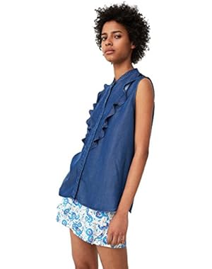 Mango Women's Denim Top