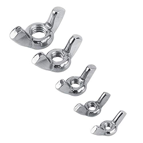 image for Hilitand Pack of 10 Pcs M3-M8 Stainless Steel SS316 Wing Nut DIN315 Bu