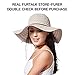 FURTALK Summer Beach Sun Hats for Women Wide Brim Foldable Floppy Travel Packable UPF Hat