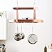 Oval Hanging Pot Rack with Grid & 16 Hooks