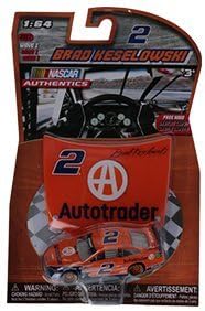 2017 Wave 1 Edition NASCAR Authentics Brad Keselowski #2 Autotrader Ford Penske 1/64 Scale Diecast NASCAR Authentics With Replica Mini Hood