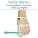Vive Bunion Brace (Pair) - Big Toe Corrector Straightener with Splint - Hallux Valgus Pad, Joint Pain Relief, Alignment Treatment - Orthopedic Sleeve Foot Wrap Support for Men and Women (Beige)