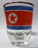 Korea North Flag Shot Glass