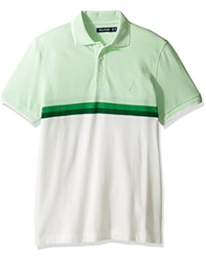 Men's Short Sleeve Gradient Stripe Polo Shirt