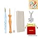 Adjustable Punch Needle Stitching Kit with AROYEL Magic Wooden Handle Embroidery Pen Punch Needle Set, Totes Table Cloths DIY Craft for Embroidery Threaders DIY Sewing-(2 PCS/Set)