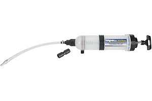 Mityvac MVA6852 1.5 Liter Fluid Evacuator Extractor and Dispensing Syringe, Twist-Valve, Dual-Seal Piston, MVA7218 Rubber ATF