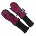 Chakka Snowblokka TM Kid's Snow Mittens Waterproof Nylon and Made with 3m Thinsulate and Extra Long Sleeve Foldable Cover Up - Purple, Medium (Ages 2-6)