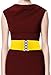 LUNA Fashion 3 Inch Elastic Cinch Belt - Solid - Yellow