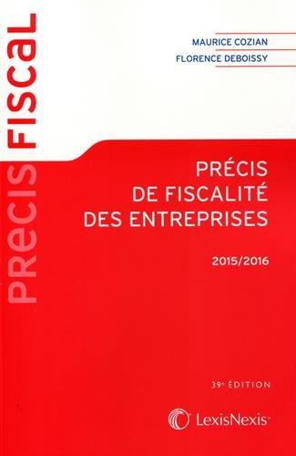 Précis de fiscalité des entreprises, 2015-2016
