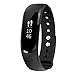 LETSCOM Activity Tracker, Smart Pedometer Bracelet and Sleep Monitor, Bluetooth 4.0 Smart Watch, IP67 Waterproof Fitness Wristband, OLED Touch Screen Exercise Tracker, Black