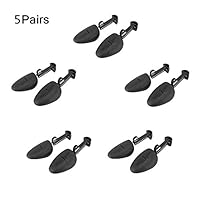 Zamango Plastic Adjustable Length Men Shoe Tree Stretcher Boot Holder Shape Support(5 Pairs Black)