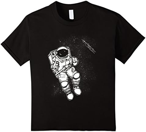 Kids NASA Space Astronaut Kids Boys Girls T-shirt 10 Black