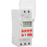 12V DC 30A LCD Programmable Timer Switch with Countdown Function, Weekly Timer Control for On Off Relay, LCD Time Display Timer Switch