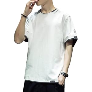[YEOREO] メンズ Ｔシャツ 半袖 五分袖 ゆったり ンズ 夏服 tシャツ 大きいサイズ