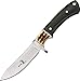 Elk Ridge - Outdoors Fixed Blade Knife - 8.5-in Overall, 3.75-in Mirror Polished Stainless Steel Blade, Full Tang, Jig Bone and Black Wood Handle, Leather Sheath - Hunting, Camping, Survival - ER-087