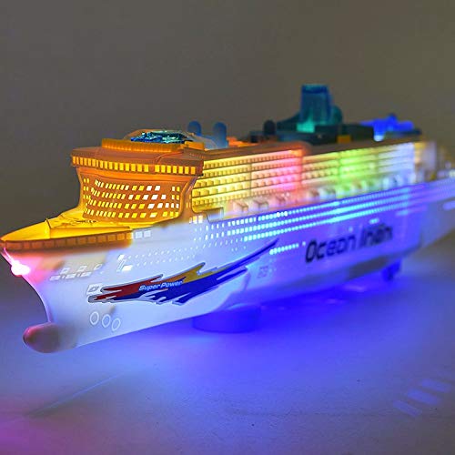 ☀ Dergo ☀ brain game,Kids Colorful Ocean Liner Ship Boat Electric Flashing LED Light Sound Toy