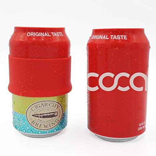 Toolsure Beer Can Sleeve,Beer Silicone Cover, Perfect for Hide a Beer Bottle 12 FL OZ (Red, 1)