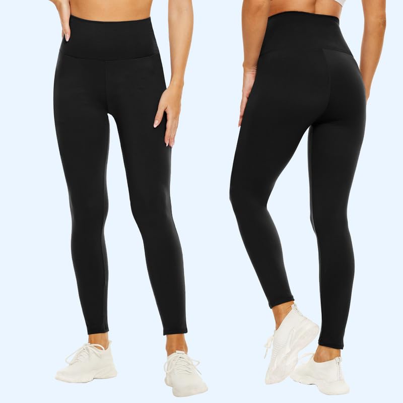 TNNZEET 3er Pack Leggings Damen High Waist Schwarz Leggins Blickdicht für Sport Gym(Schwarz/Schwarz/Schwarz,L-XL) thumbnail 2