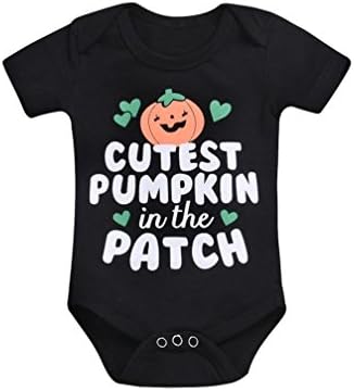 Danhjin Newborn Infant Baby Girls Boys Letter Print Romper Jumpsuit Halloween My First Halloween Clothes Bodysuit