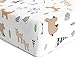 Cuddly Cubs Woodland Jersey Cotton Fitted Crib Sheet for Baby Boy, Girl - Toddler Bed Sheet - Fits Standard 28 x 52 Mattress