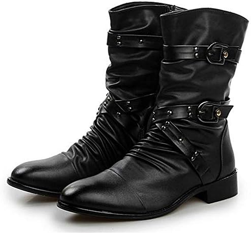 Martin Boots Men's England Boots Army Boots Korean High Top Boots Pointed Leather High Boots Fashion Men's Shoes,40
