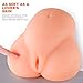 Male Sex Love Doll Masturbator with Two Holes for Masturbation, SHEQU 3D Realistic Vagina and Anal Masturbator Silicone Natural Suction Adult Toys 5Pounds (Maki Ass)