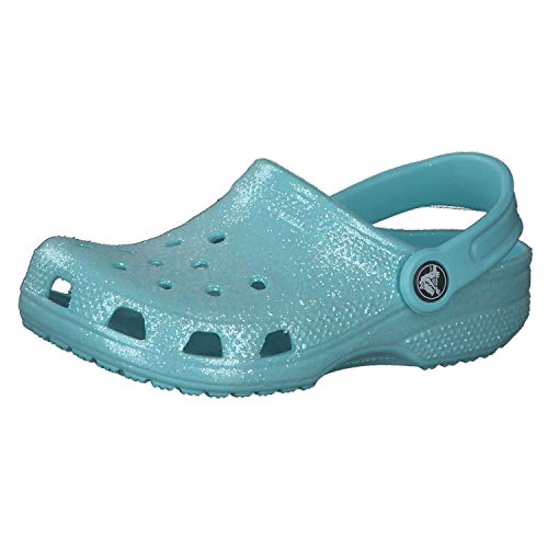 blue glitter crocs