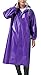 QZUnique Men's Women's Hooded PVC Soft Raincoat Outdoor Waterproof Workwear Fishing Jacket With Cuff