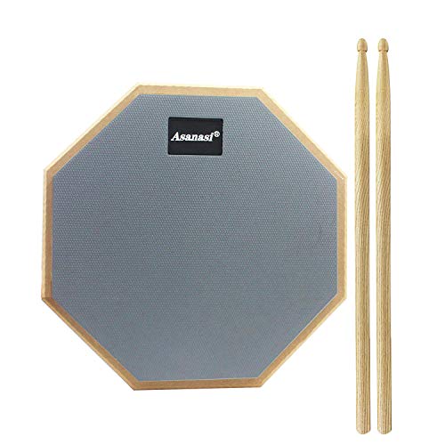 WeiMeet Drum Pad 8 Inches Drum Practice Pad Silent Drum Pad with 1 Pair Drum Sticks（8 inch） - Thumbnail 6
