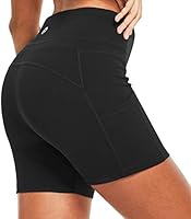 BALEAF Women's 8" /5" /2" High Waist Workout Yoga Running Compression Exercise Shorts Side Pockets (Regular/Plus Size)