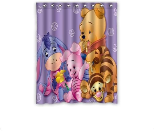 Personalized Custom Cartoon Eeyore Donkey From Winnie the Pooh Window Curtain / Drapery / Panels / Treatment Thermal Insulated Blackout Window Curtains 52 "x 63" Inch Home Decoration