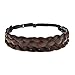 TOECWEGR 5 Strands Synthetic Hair Braided Headband Hairpiece Classic Chunky Wide Plaited Braids ElasticMulti Color Headband Ladies Beauty Hair Accessories
