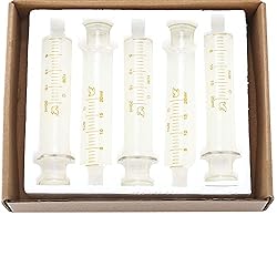 Jiaxix 5 Pack 20ml Glass Syringes With Caps