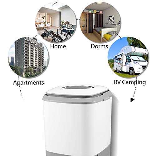 EROMMY Portable Washing Machine, Washing Machine with 8.8 lbs Capacity, 2IN1 Portable Washer