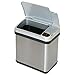 iTouchless 13 Gallon and 2.5 Gallon Automatic Touchless Sensor Kitchen Cans with Odor Control System, Includes 1 Waterproof Reusable “TRASH” Vinyl Sticker, Stainless Steel/02 Gal and 03 Gal
