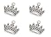 Yansanido Pack of 50 Alloy Crown Shape 15x18mm Charms Pendants for Making Bracelet and Necklace or Zipper pendant cellphone pendant (Crown 50pcs silver)