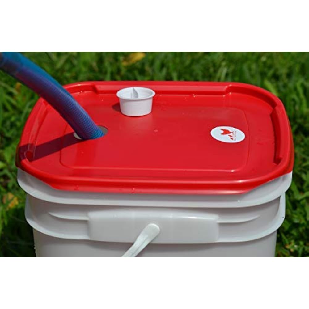 5 Gallon Chicken Waterer 4 Horizontal Side Mount Poultry Nipples