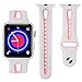 Haveda Sport Bands Compatible for Apple Watch 38mm/40mm, Soft Silicone Sport Strap Bands for Apple Watch, iWatch Series 4/3/2/1,Women Men Kids 38mm/40mm S/M White/Pink