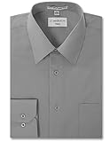 JJ Perfection Men's Convertible French Cuff Long Sleeve Modern Fit Dress Shirt