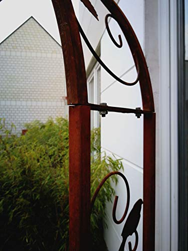 Zen Man Edelrost Garten Rosenbogen Rost aus MetallGartendeko Garten Rankhilfe Spalier Rost Rosenranke Handarbeit 120… – Bild 3