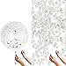 SHIMMER & CONFETTI 15 Pack Large Silver Confetti Balloons. 5 Pieces 36-inch Confetti Balloons, 5 12-inch Confetti Balloons, 5 Metallic Silver Balloons for Christmas, Birthday Party, Bridal Shower