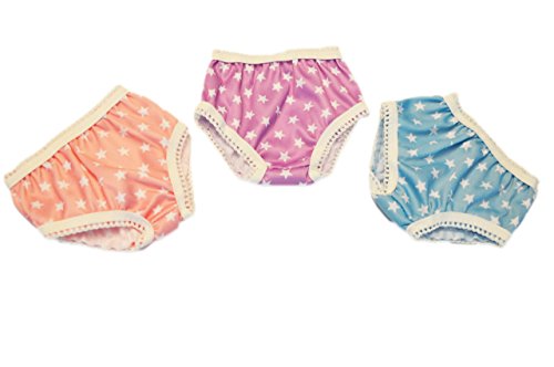 My Brittany's 3 Pairs of Star Underwear for Wellie Wisher Dolls, Hearts for Hearts Dolls, Glitter Girl Dolls- 14 Inch Doll Clothes