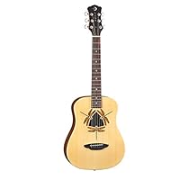 Luna Safari Series Dragonfly 3/4-Size Travel Acoustic Guitar - Natural
